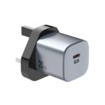Green Lion Premium UK Plug Wall Charger with 20W Power Delivery Fats Charging - Gray