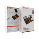 Porodo 8000mAh Folding 4-Device Charger with 10W Wireless Output Fast Charging - Black - Image 5
