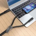 Green Lion 2-in-1 Zipper Cable 85CM – Type-C to Lightning & Type-C Fast Charging Cable – Black - Image 3