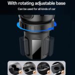 Yesido C273 2 in 1 Car Water Cup Phone Holder Black - Image 2