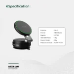 Green Lion GX-41 MagSafe Suction Phone Holder - Black - Image 3