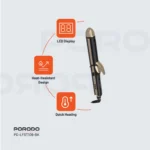 Porodo Lifestyle 4 Style Hair Iron - Black - Image 5