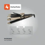 Porodo Lifestyle 4 Style Hair Iron - Black - Image 4