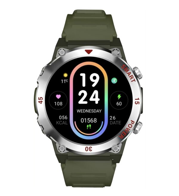 Green Lion Gear Fit Smartwatch with Bluetooth Calling – Silver