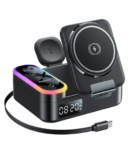 YESIDO DS38 65W Magnetic Wireless Charging Station 3-in-1 Charger with Digital Clock